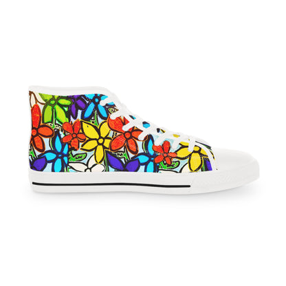 Floral Art by TAVi Men's High Top Sneakers