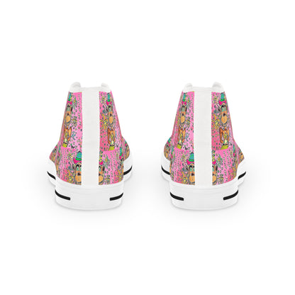 Floral Monkey by TAVi Men's High Top Sneakers