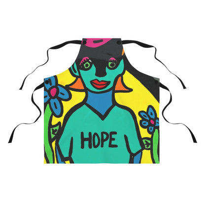 Hope Pop Art Apron — Colorful Chef Apron with 'HOPE' Graphic