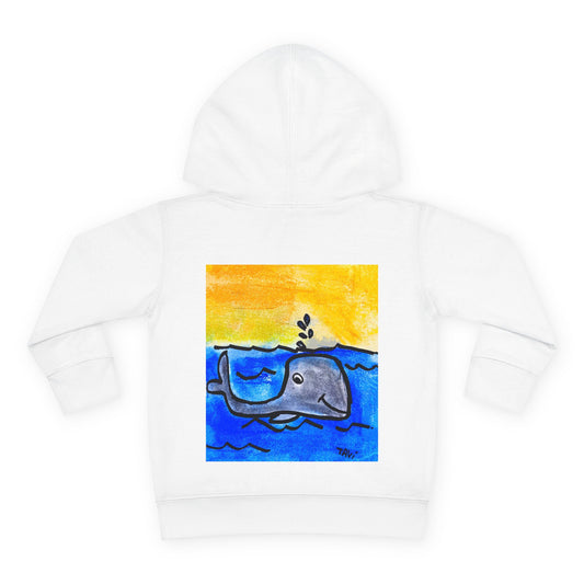 Whale Time Toddler Fleece Hoodie - TAVi Art
