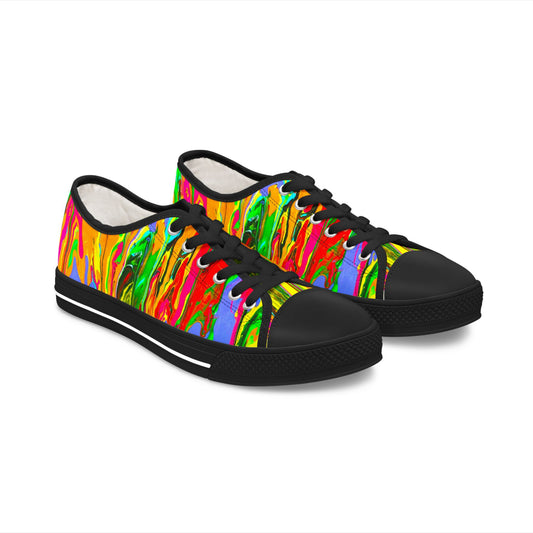 Vibrant Artistic Low Top Sneakers for Women