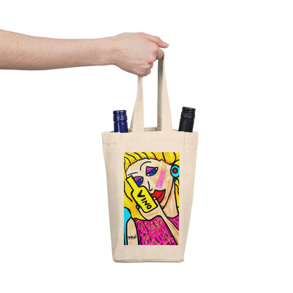 Wine Tote Bag - Original Artwork by TAVi Art