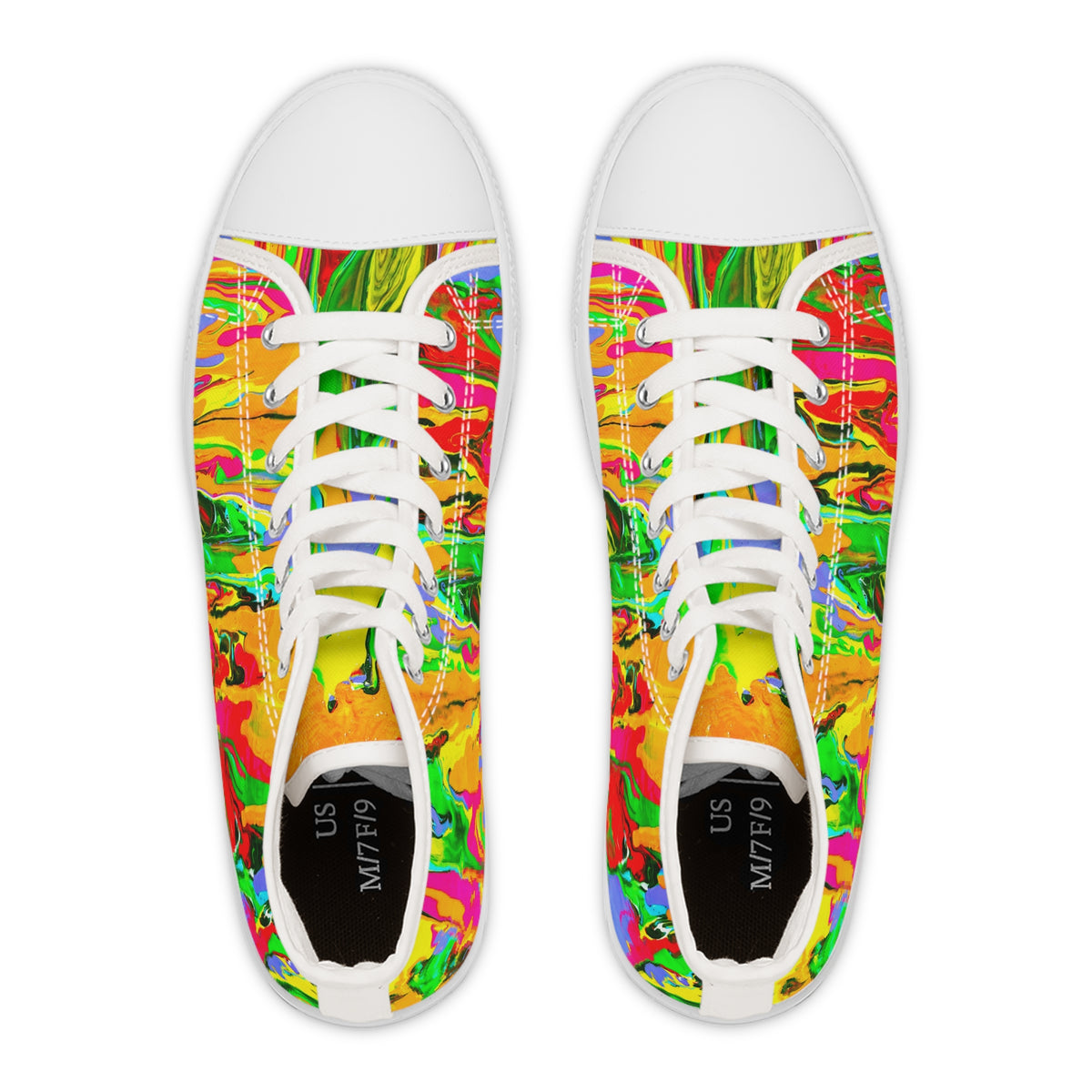 Colorful High Top Sneakers - Women's Trendy Art Sneakers