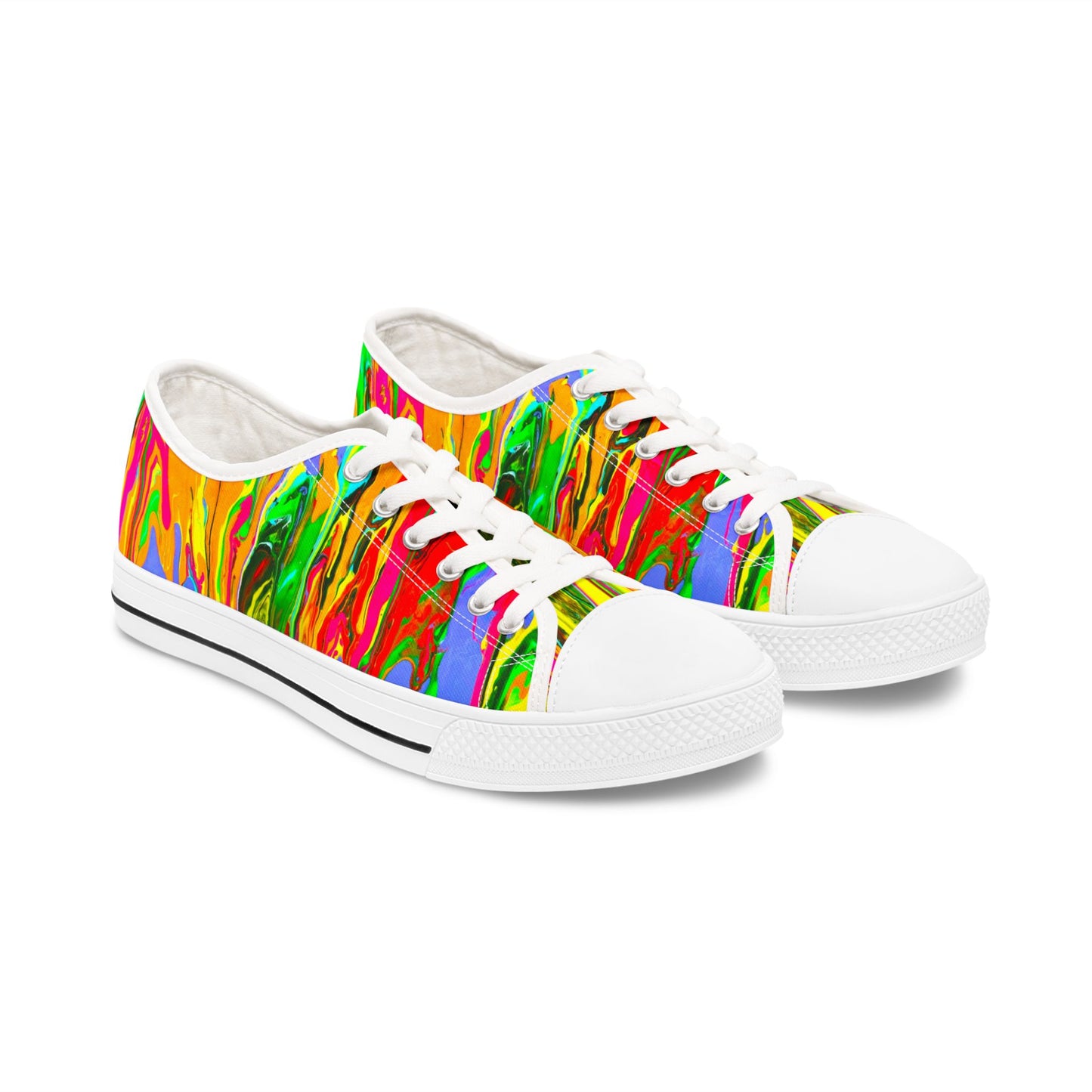 Vibrant Artistic Low Top Sneakers for Women