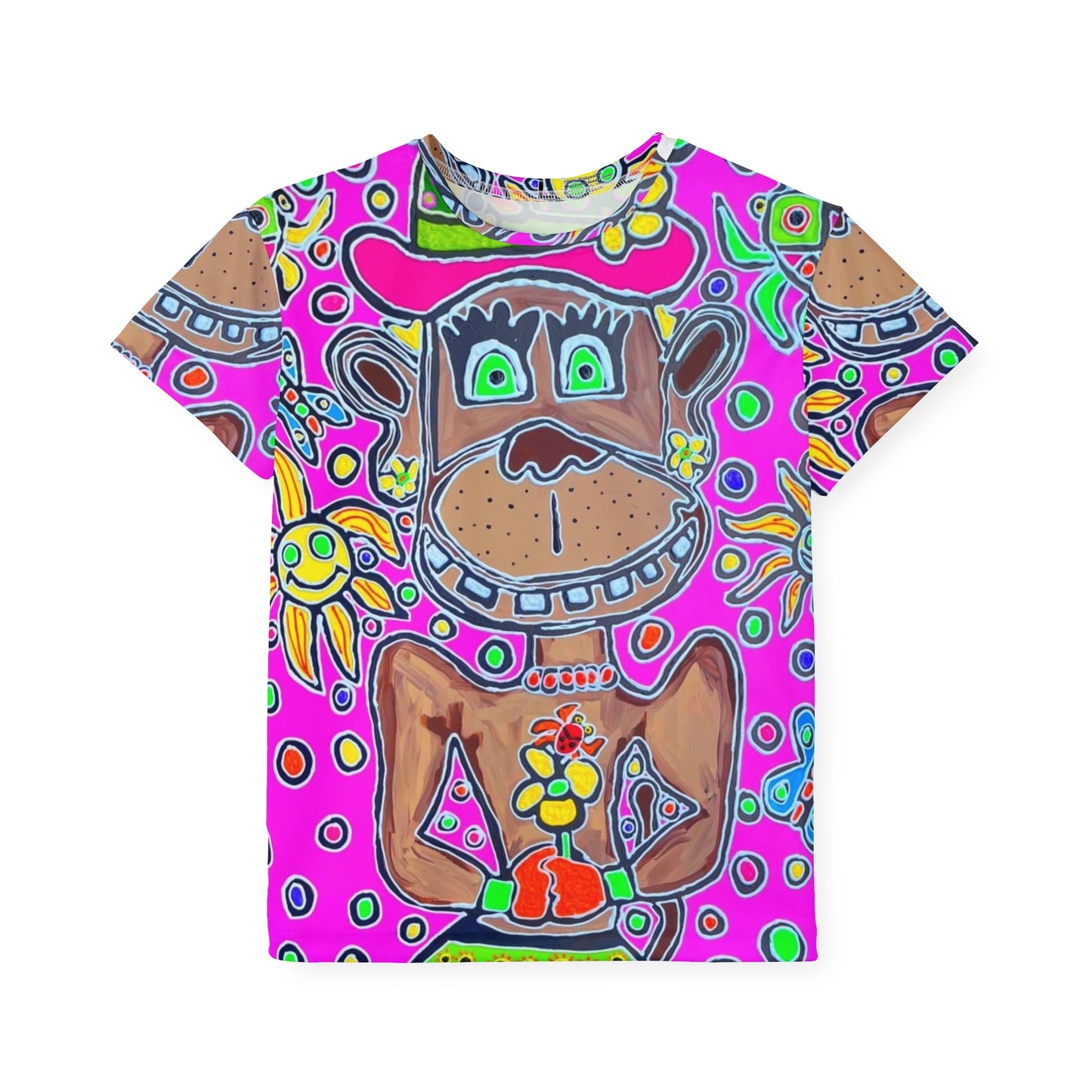 Kids Neon Monkey Jersey – All‑Over Print Graphic