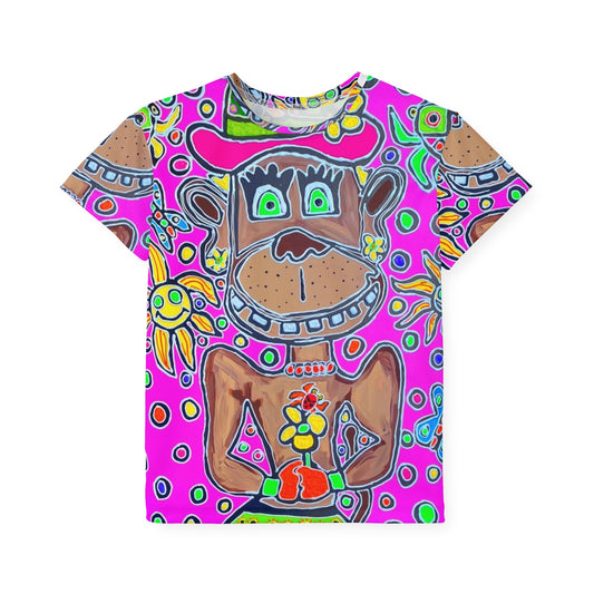 Kids Neon Monkey Jersey – All‑Over Print Graphic