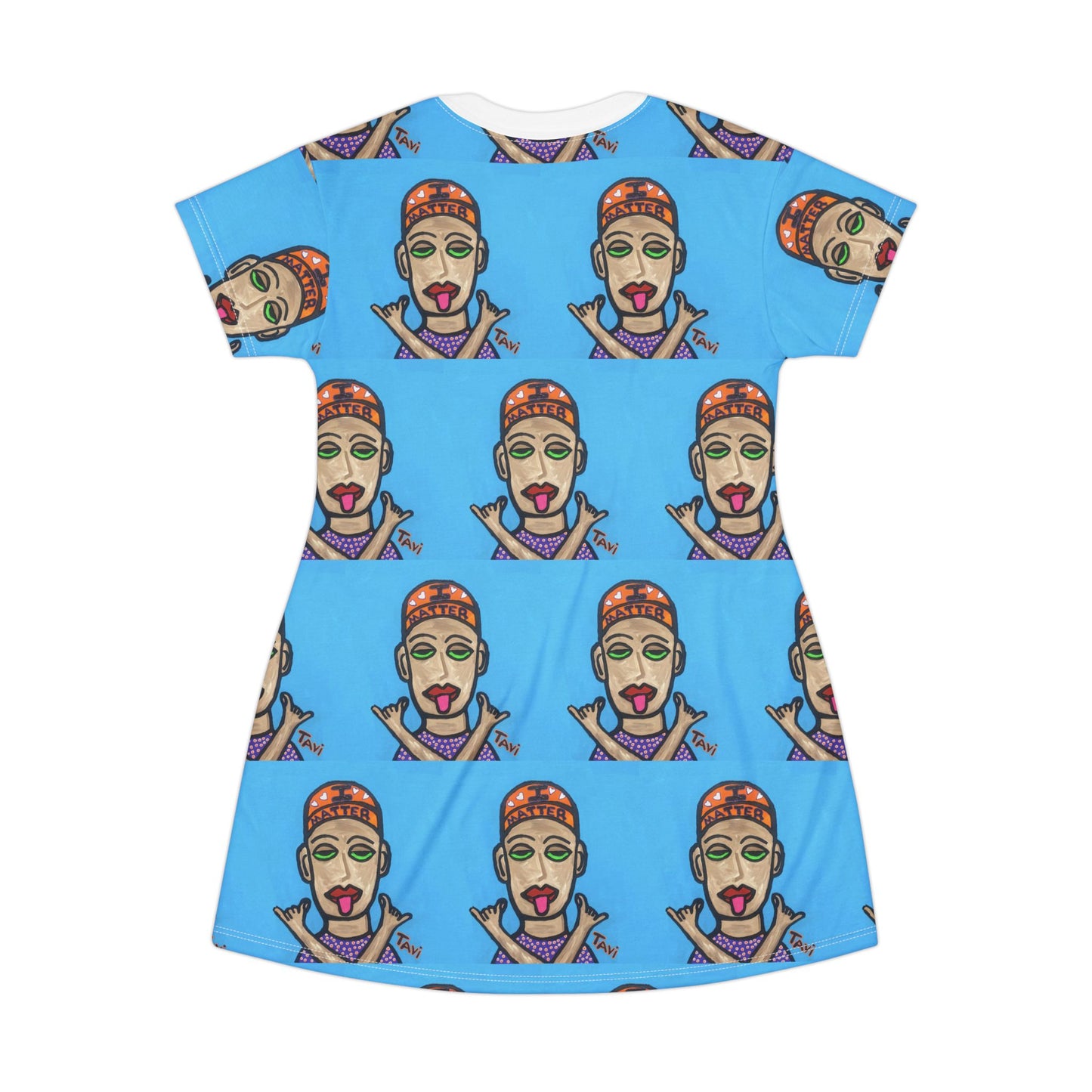 I Matter- All‑Over Print Graphic T‑Shirt Dress
