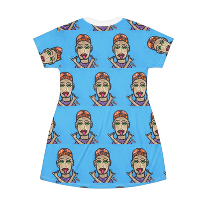 I Matter- All‑Over Print Graphic T‑Shirt Dress