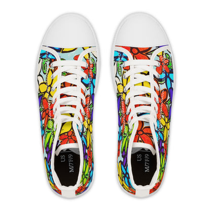 Floral Women's High Top Sneakers by TAVi Art