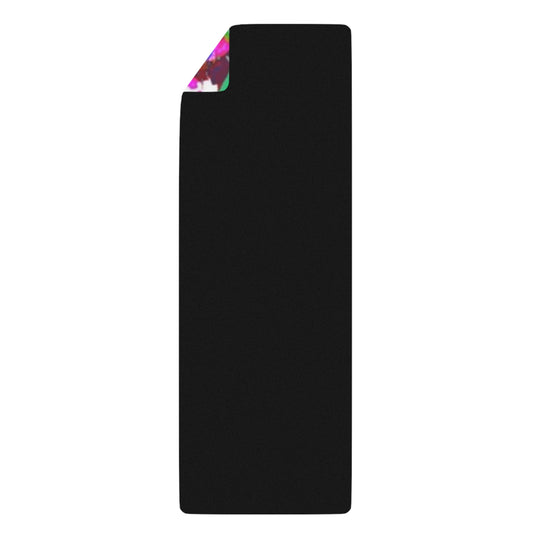 Colorburst Floral Rubber Yoga Mat – Non‑Slip Colorburst Flower Print – 24" x 70"