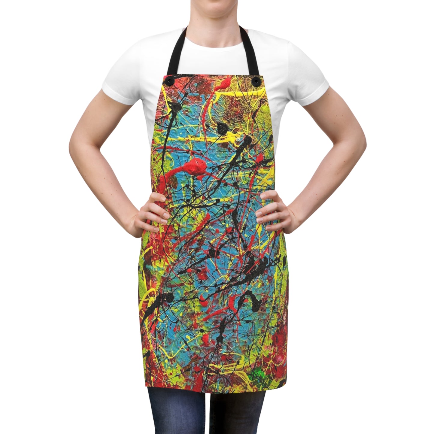 Colorful Floral Apron — Bright Garden Kitchen Apron