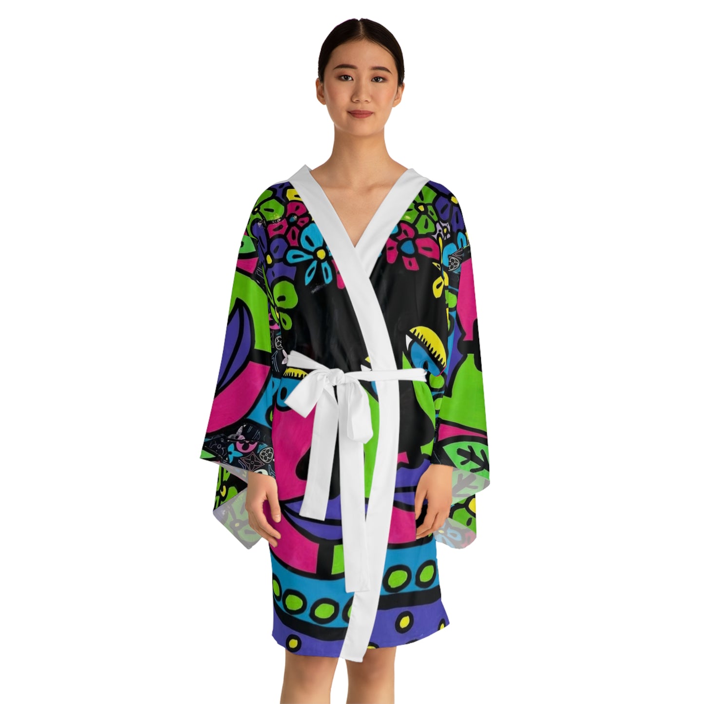 Long Sleeve Kimono Robe (AOP)