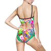 Floral Burst One-Piece Swimsuit — Vibrant Tropical Print