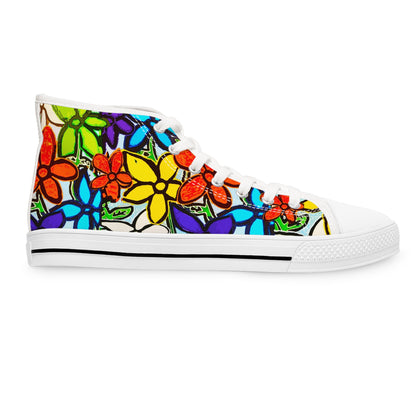 Floral Women's High Top Sneakers by TAVi Art