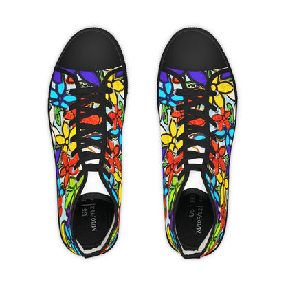 Floral Art by TAVi Men's High Top Sneakers
