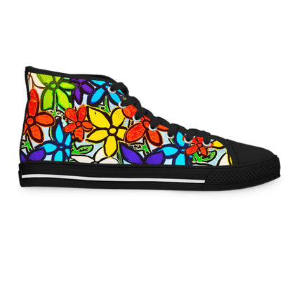 Floral Women's High Top Sneakers by TAVi Art