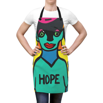 Hope Pop Art Apron — Colorful Chef Apron with 'HOPE' Graphic
