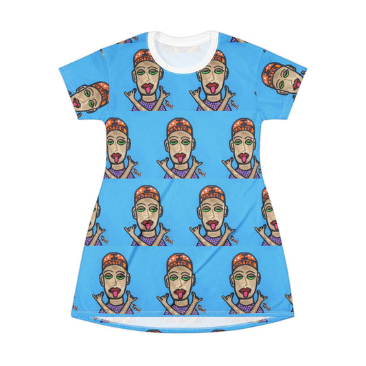 I Matter- All‑Over Print Graphic T‑Shirt Dress