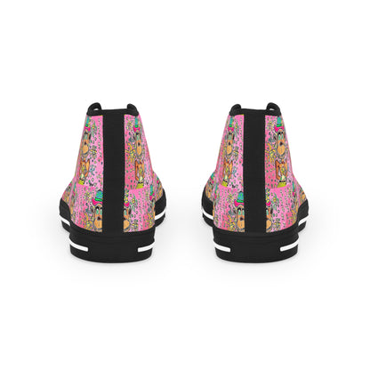 Floral Monkey by TAVi Men's High Top Sneakers