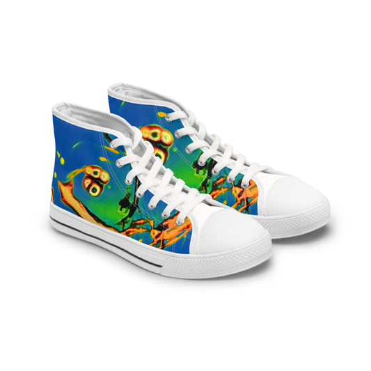 Abstract Women's High Top Sneakers