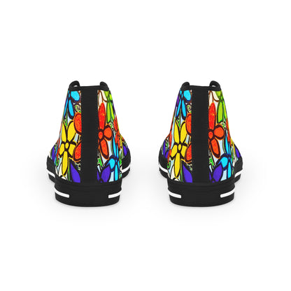 Floral Art by TAVi Men's High Top Sneakers