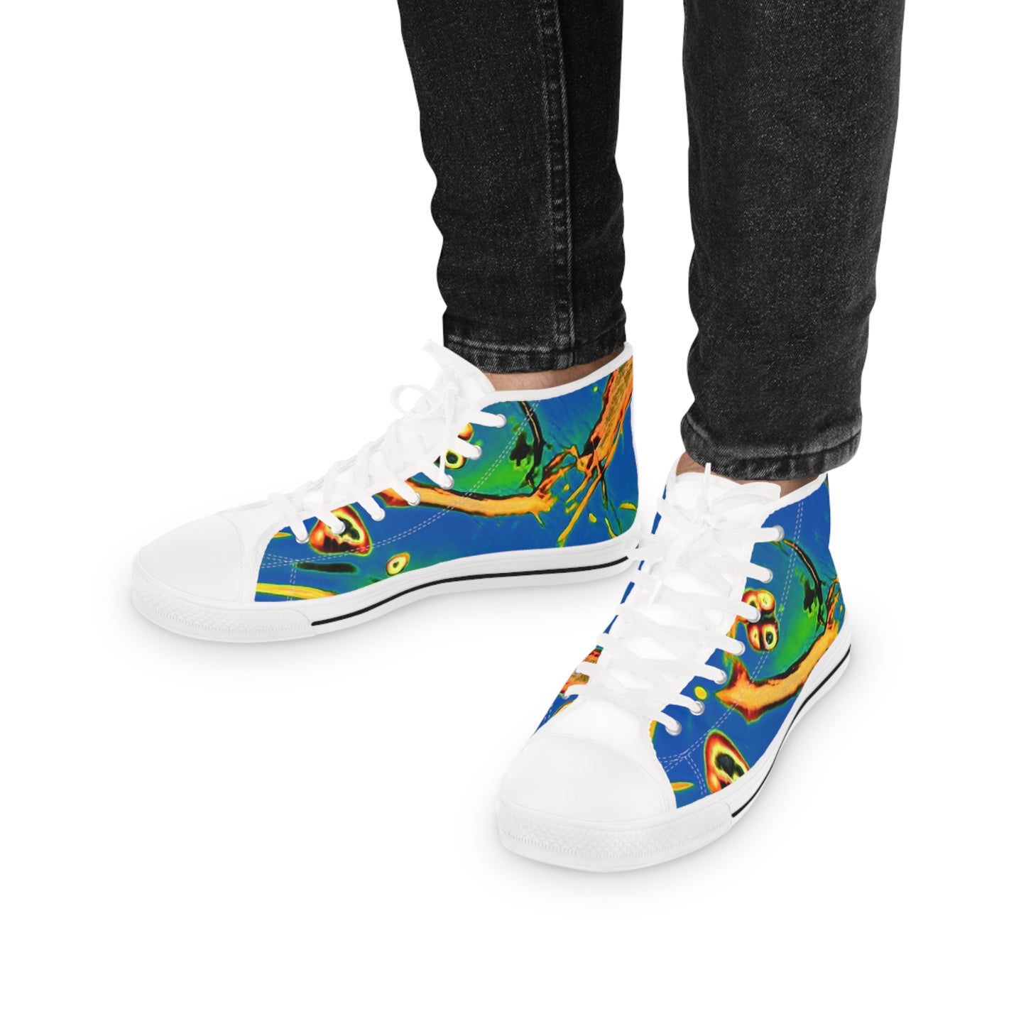 Abstract Men's High Top Sneakers