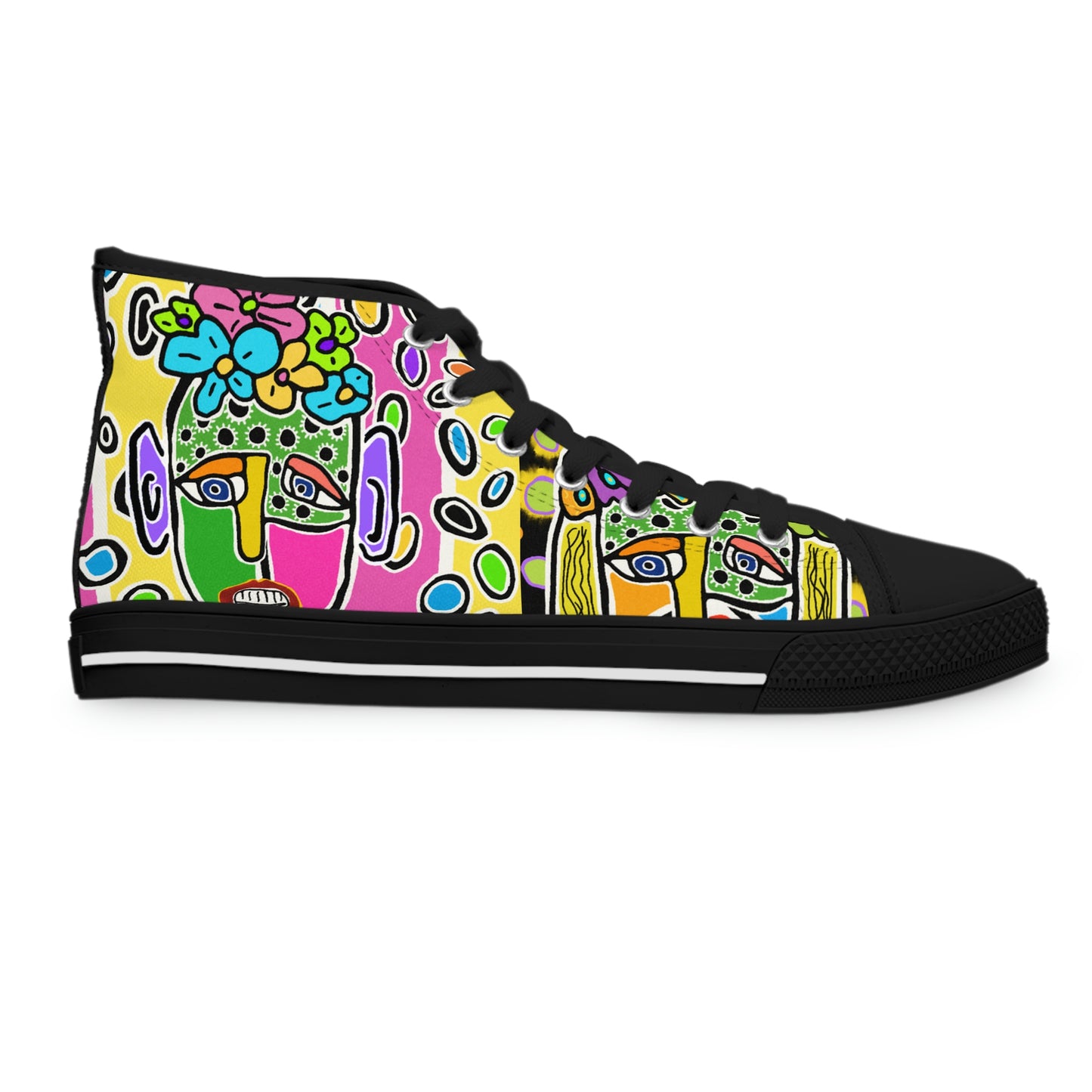 Tavi's Tribe Collage 3 Women's High Top Sneakers