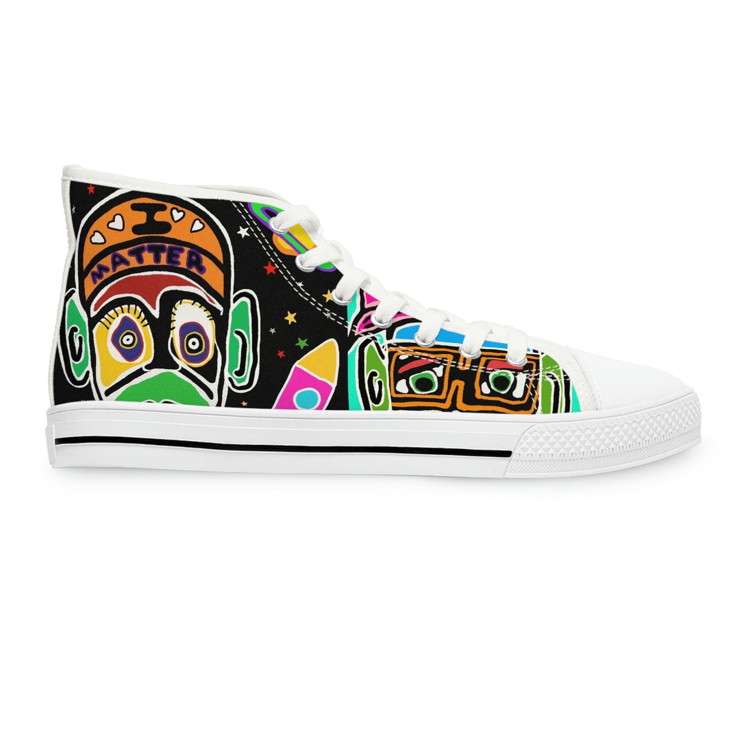 Groovy I Matter Collage Women's High Top Sneakers