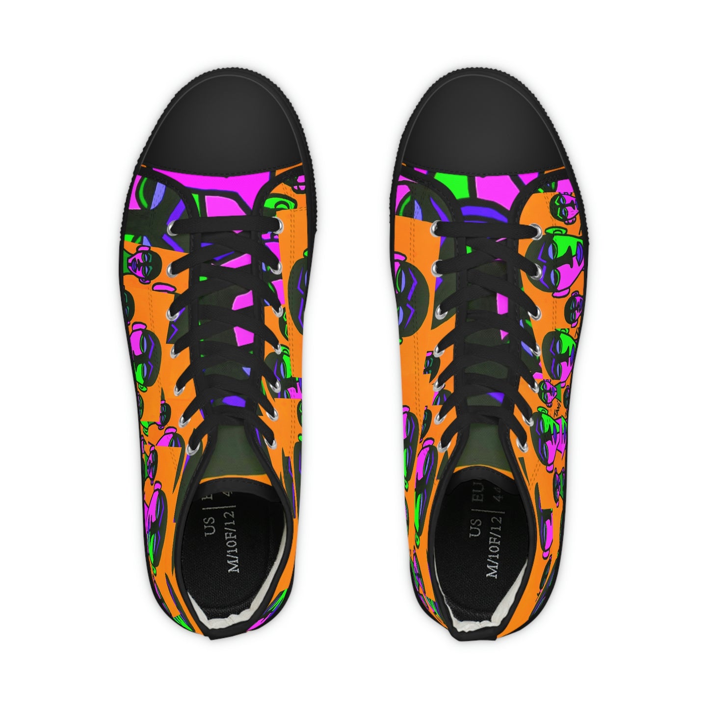 Men's Orange Prism High Top Sneakers