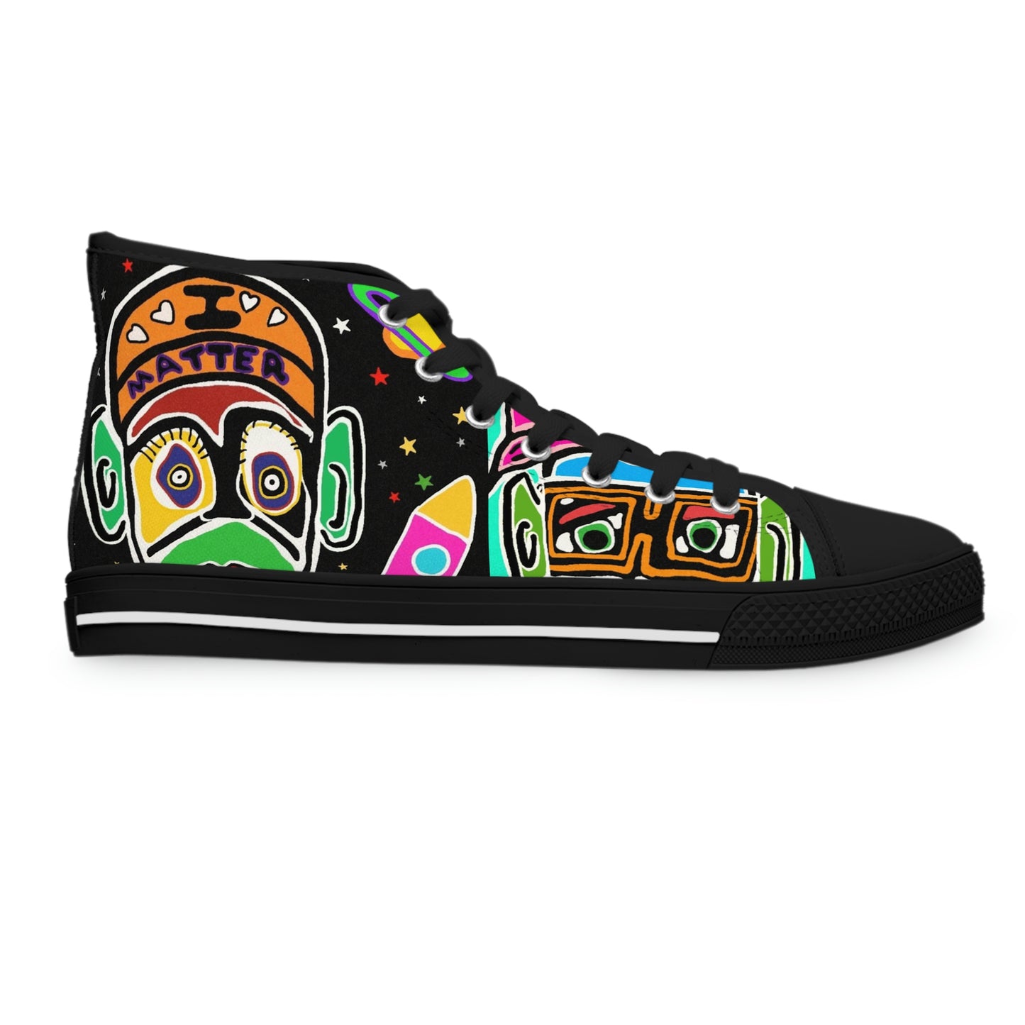 Groovy I Matter Collage Women's High Top Sneakers