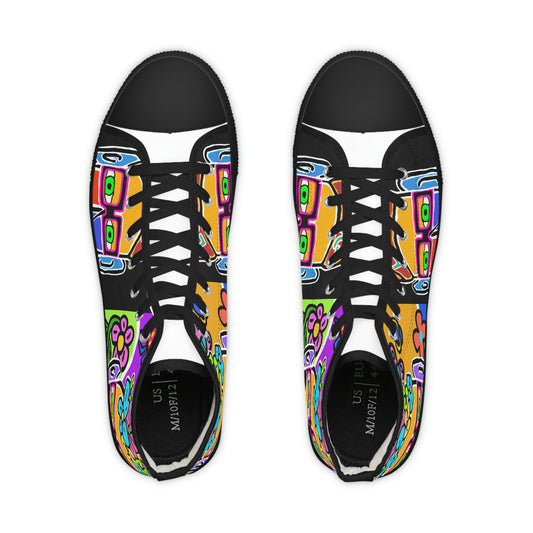 Tavi's Tribe Collage 2 Men's High Top Sneakers