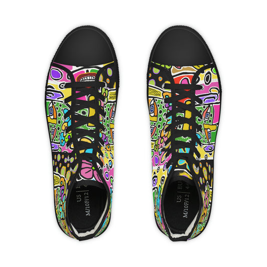 Tavi's Tribe Collage 3 Men's High Top Sneakers