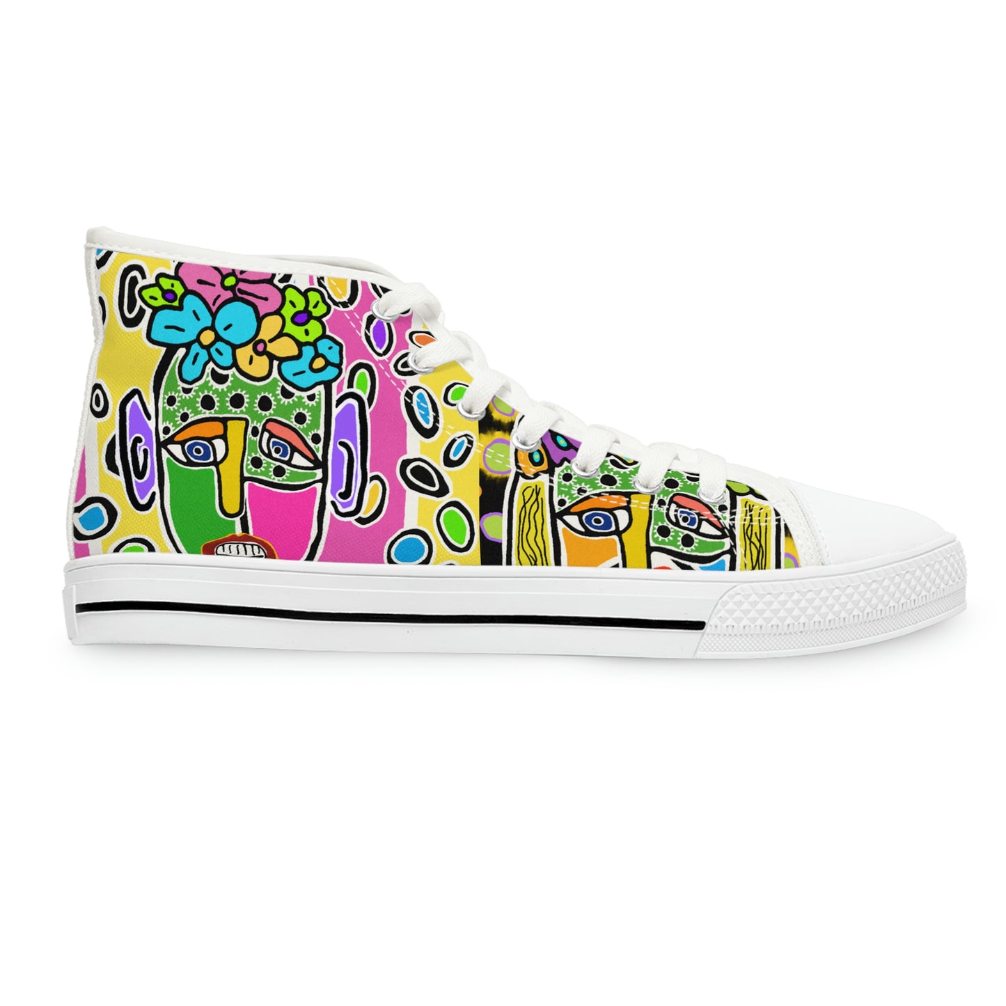 Tavi's Tribe Collage 3 Women's High Top Sneakers