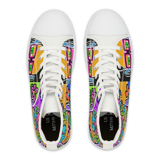Tavi's Tribe Collage 2 Women's High Top Sneakers
