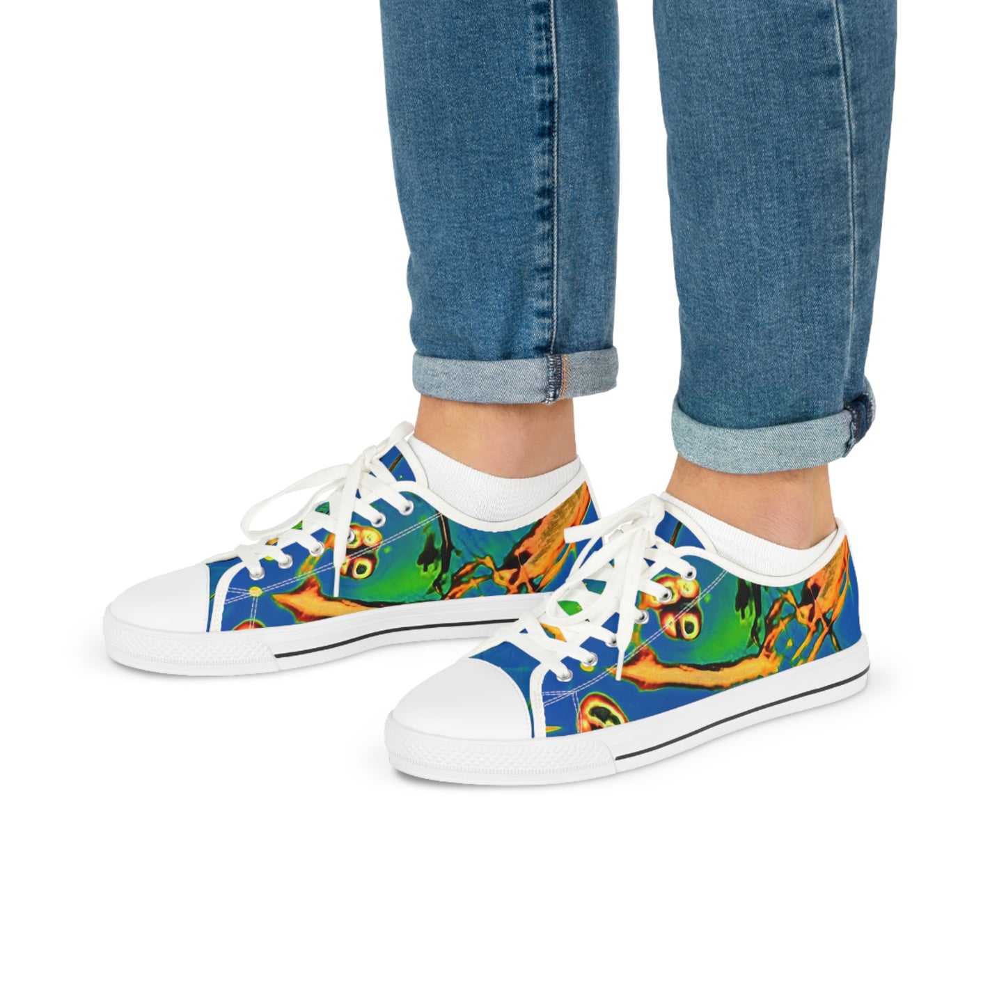 Abstract Men's Low Top Sneakers