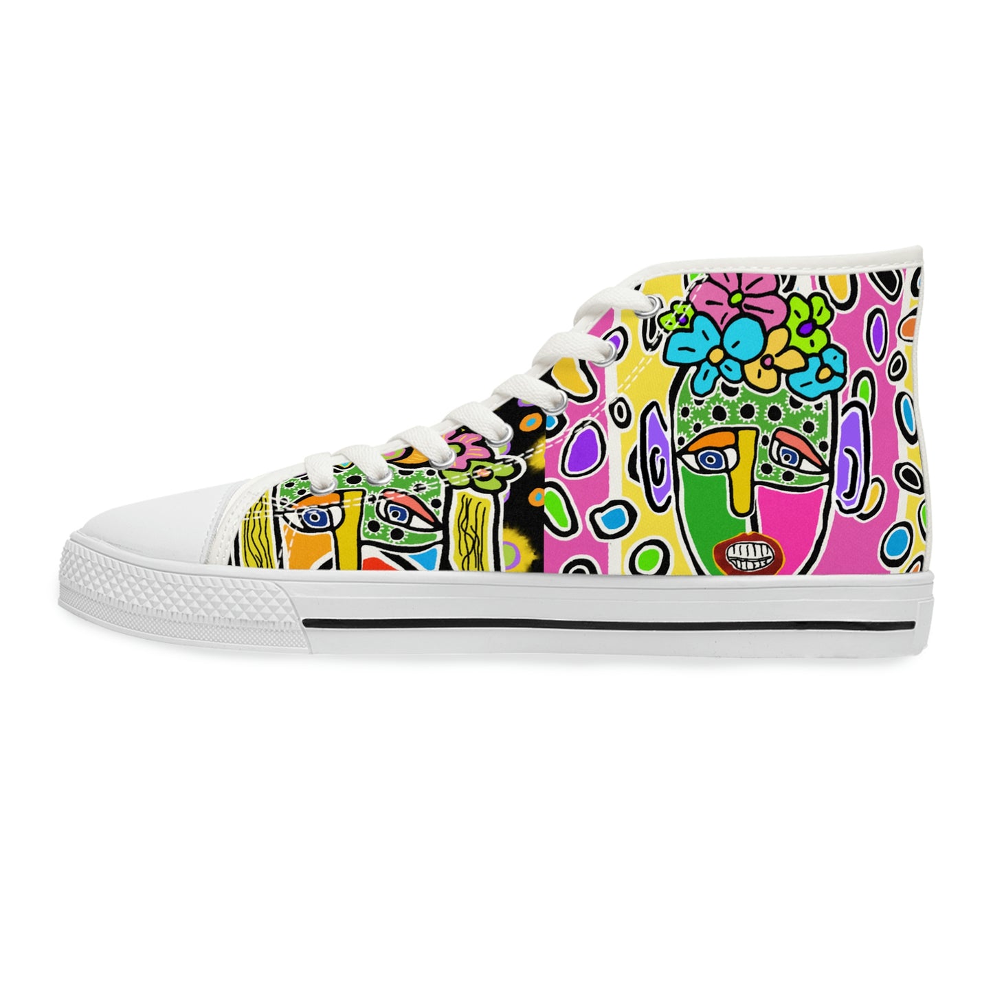 Tavi's Tribe Collage 3 Women's High Top Sneakers