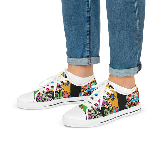 Tavi's Tribe Collage Men's Low Top Sneakers