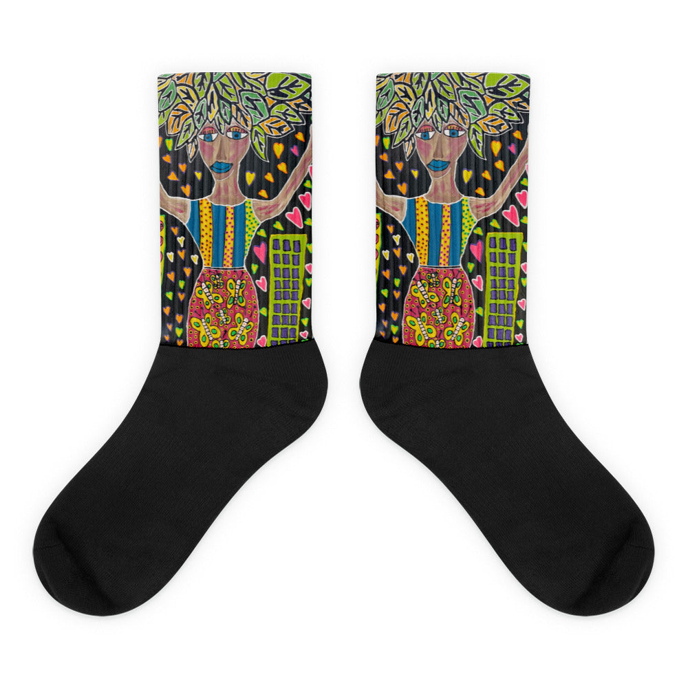 Mother Nature in the City Socks