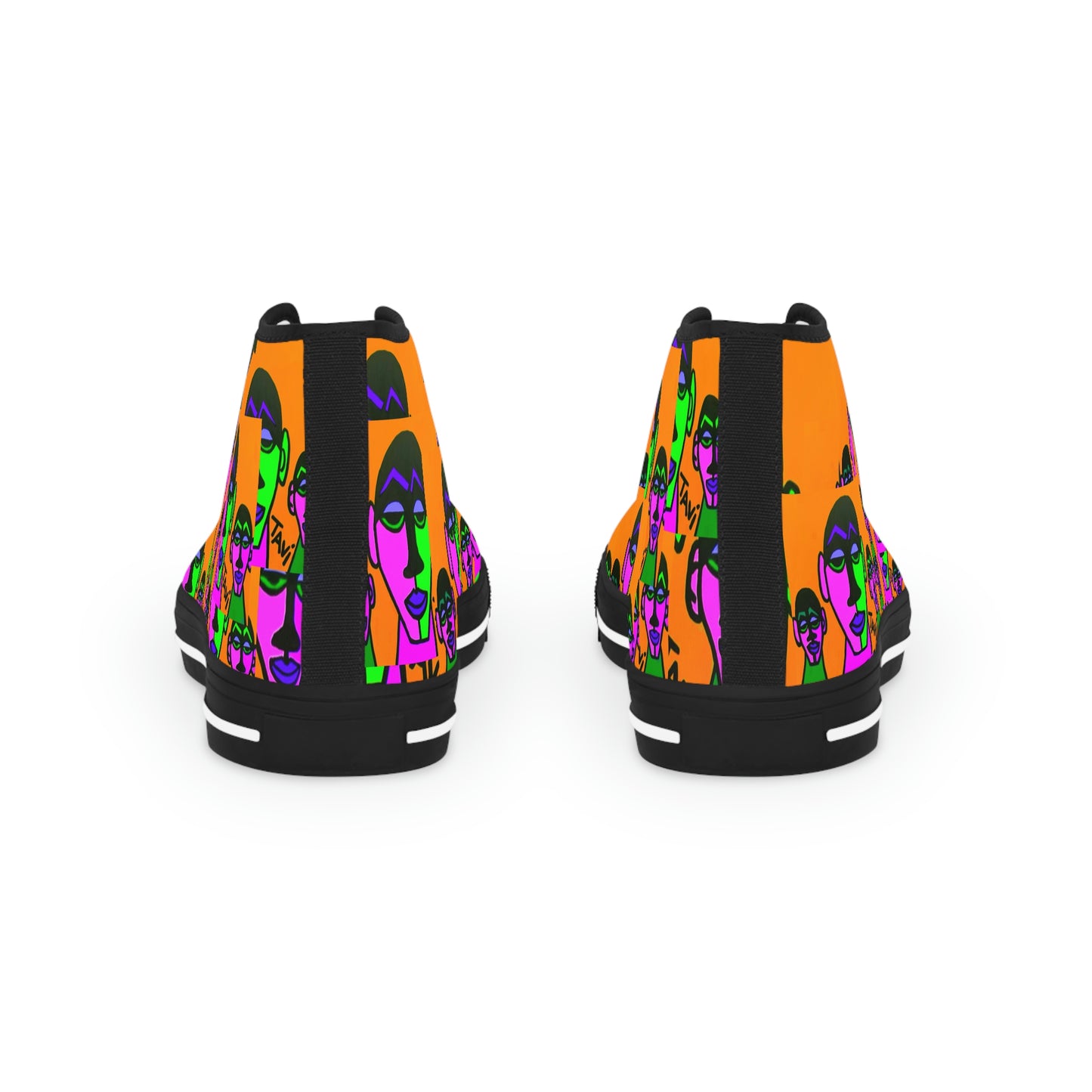 Men's Orange Prism High Top Sneakers