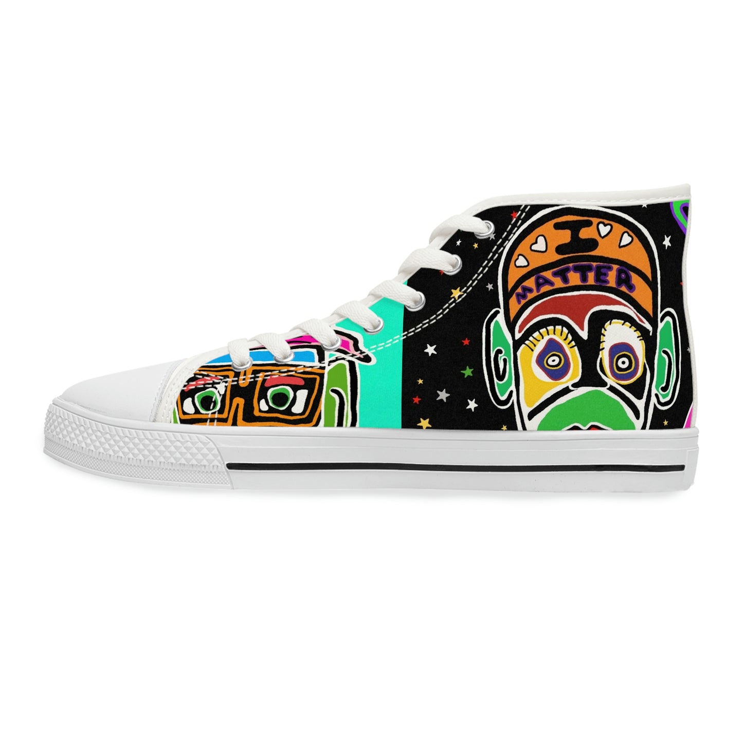 Groovy I Matter Collage Women's High Top Sneakers