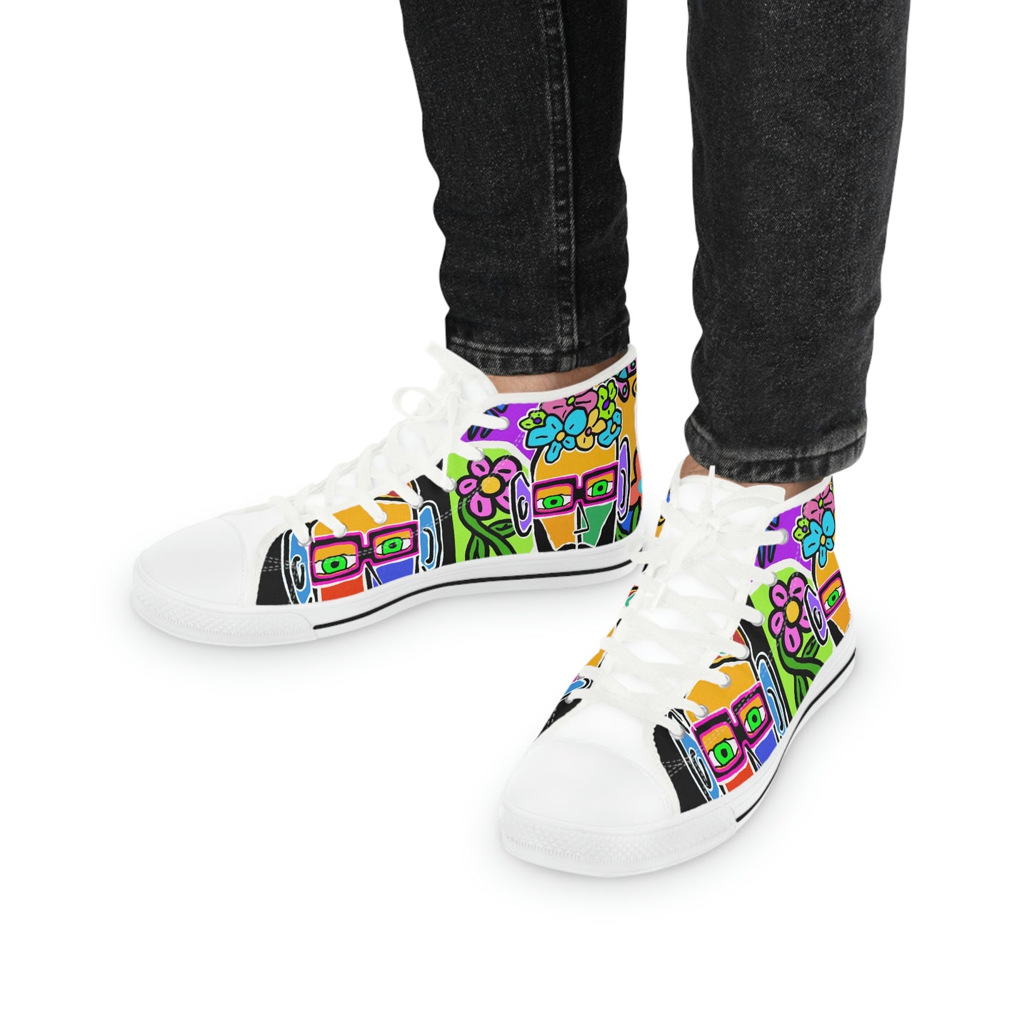 Tavi's Tribe Collage 2 Men's High Top Sneakers
